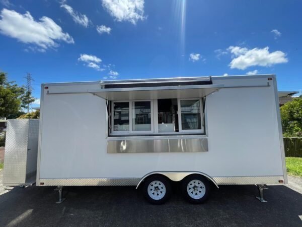 Square Fibre Glass food trailers NZ
